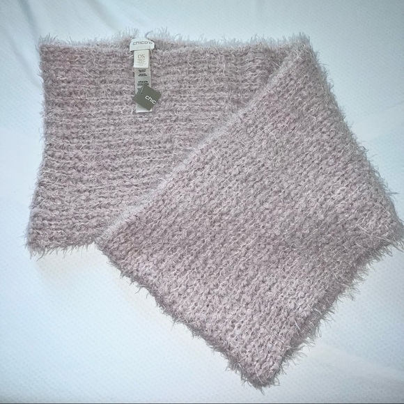 Chico’s Scarf Infinity Women Pink Soft Texture Charm Neck Warmer Rectangle C1 - Picture 10 of 10